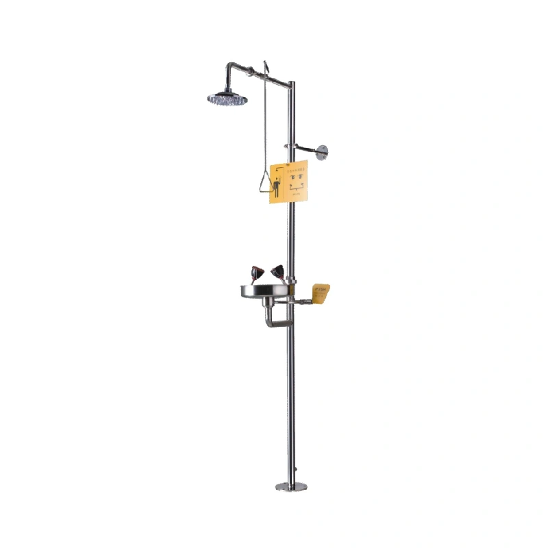 Fodkontrol rustfrit stål Emergency Eye Washer & Shower Station til laboratorium
